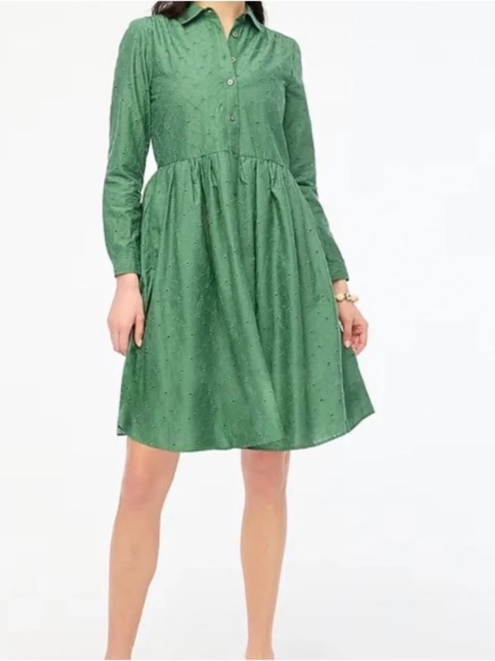 J. Crew Factory Eyelet Embroidered Dress